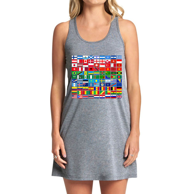 Womens Flag Of 99 Countries Of The World By Color Combination V Neck T Tank Dress by cm-arts | Artistshot