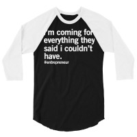 Entrepreneur   The Ceo Business Founder Hustler Shirt 3/4 Sleeve Shirt | Artistshot