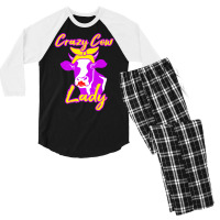 Cow Crazy Lady T Shirt Dairy Farmer Whisperer Gift Women Men's 3/4 Sleeve Pajama Set | Artistshot