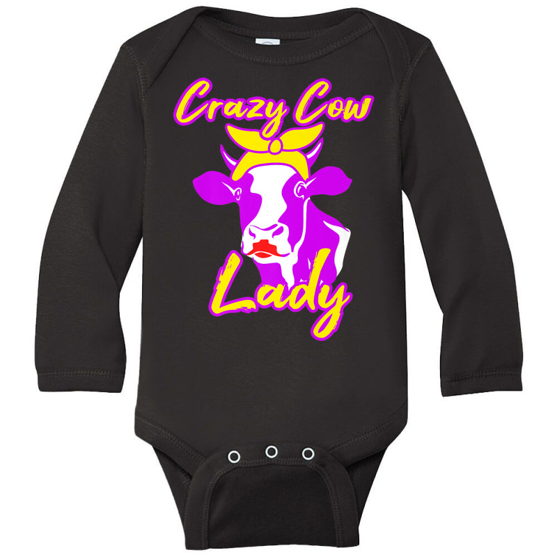 Cow Crazy Lady T Shirt Dairy Farmer Whisperer Gift Women Long Sleeve Baby Bodysuit | Artistshot