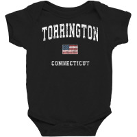 Torrington Connecticut Ct Vintage American Flag Sports Premium T Shirt Baby Bodysuit | Artistshot