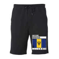 Awesome Barbadian Since 1980   Barbadian 42nd Birthday T Shirt Fleece Short | Artistshot