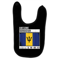 Awesome Barbadian Since 1980   Barbadian 42nd Birthday T Shirt Baby Bibs | Artistshot