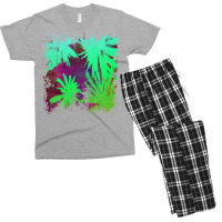 Palm Trees Art T  Shirt Palm Tree Silhouette Stormy Sky Abstract Backg Men's T-shirt Pajama Set | Artistshot