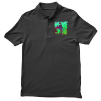 Palm Trees Art T  Shirt Palm Tree Silhouette Stormy Sky Abstract Backg Men's Polo Shirt | Artistshot