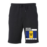 Awesome Barbadian Since 1987   Barbadian 35th Birthday T Shirt Fleece Short | Artistshot