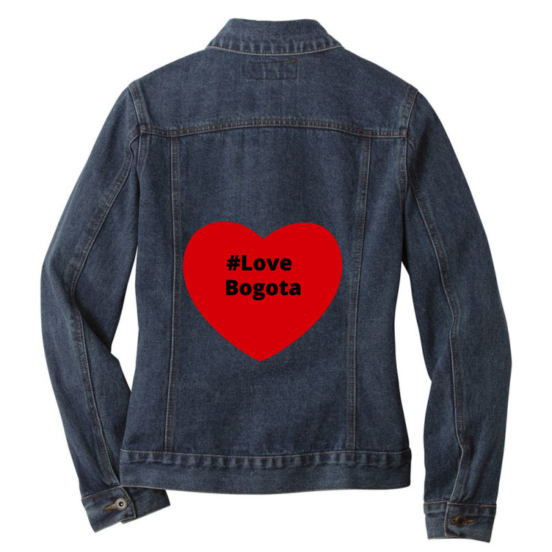 Love Bogota, Hashtag Heart, Love Bogota 2 Ladies Denim Jacket by chillinxs | Artistshot