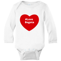 Love Bogota, Hashtag Heart, Love Bogota Long Sleeve Baby Bodysuit | Artistshot