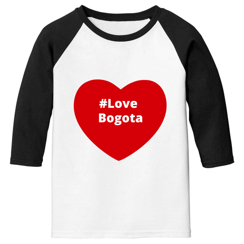 Love Bogota, Hashtag Heart, Love Bogota Youth 3/4 Sleeve by chillinxs | Artistshot