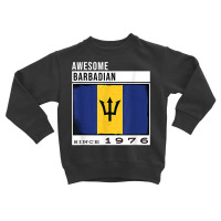 Awesome Barbadian Since 1976   Barbadian 46th Birthday T Shirt Toddler Sweatshirt | Artistshot