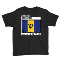 Awesome Barbadian Since 1976   Barbadian 46th Birthday T Shirt Youth Tee | Artistshot