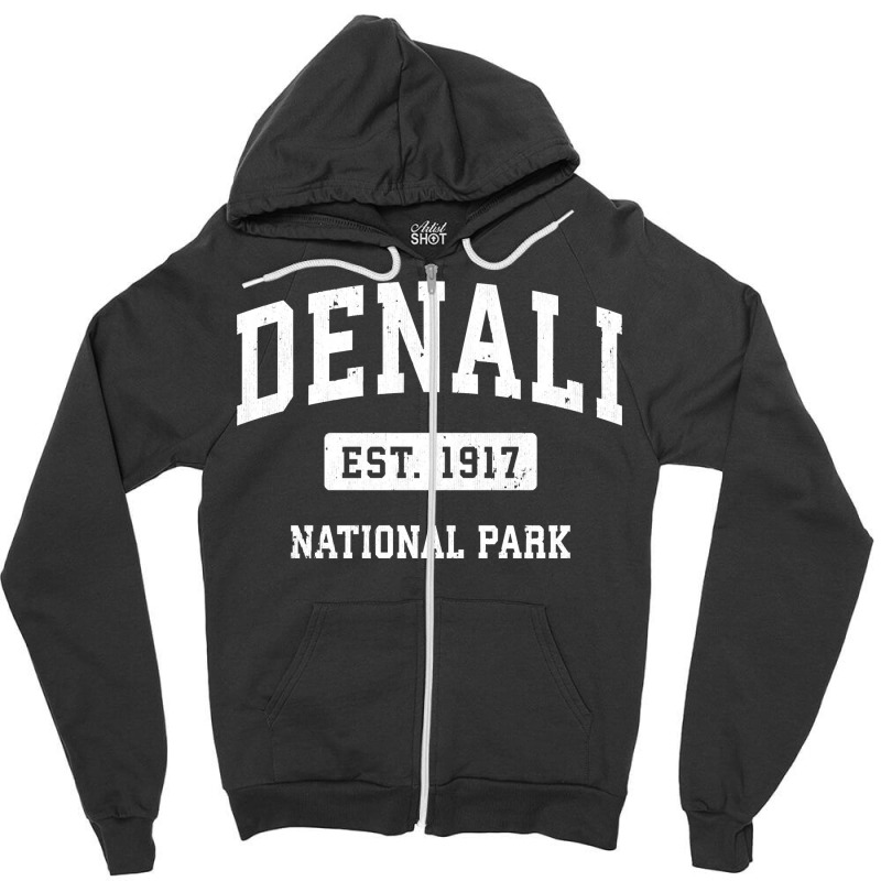 Denali Vintage National Park Sports Design Long Sleeve T Shirt Zipper Hoodie | Artistshot