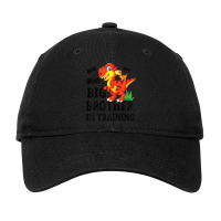 Kids Big Brother In Training Dinosaur T Rex Rawr Announcement Adjustable Cap | Artistshot