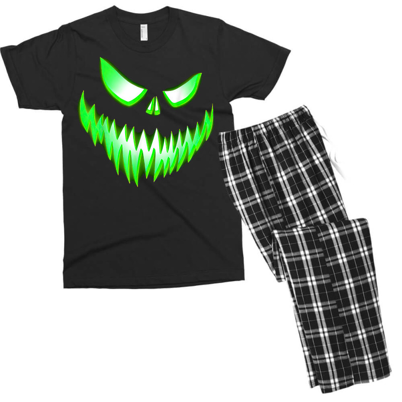 Jack O Lantern Scary Green Face Halloween T Shirt Men's T-shirt Pajama Set | Artistshot