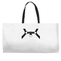 Black Leather Harness Print Bsdm Kink Gay Leather Pride T Shirt Weekender Totes | Artistshot