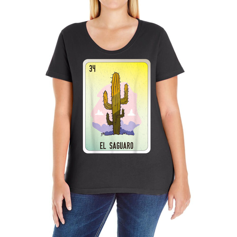 El Saguaro Mexican Slang Lottery Bingo Cards T Shirt Ladies Curvy T-Shirt by dubrayhecallezhd | Artistshot