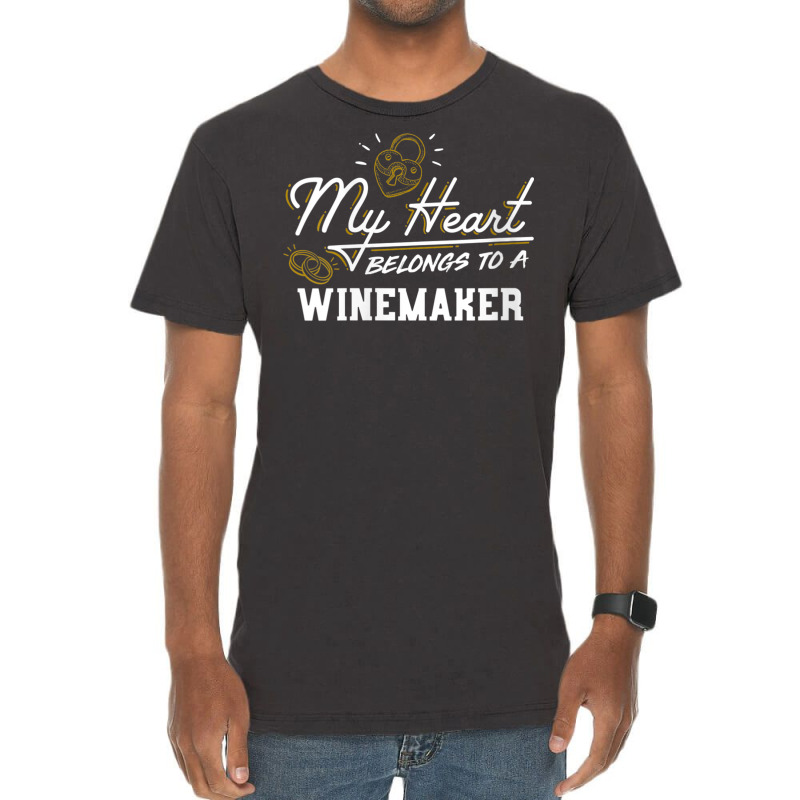 Womens My Heart Belongs To A Winemaker Gift V Neck T Shirt Vintage T-shirt | Artistshot