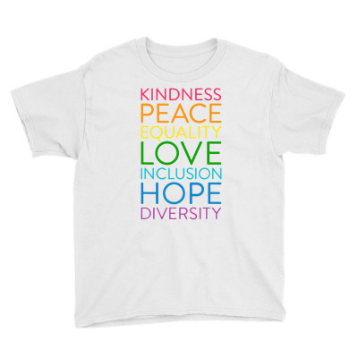Kindness Peace Youth Tee Designed By Ngudud