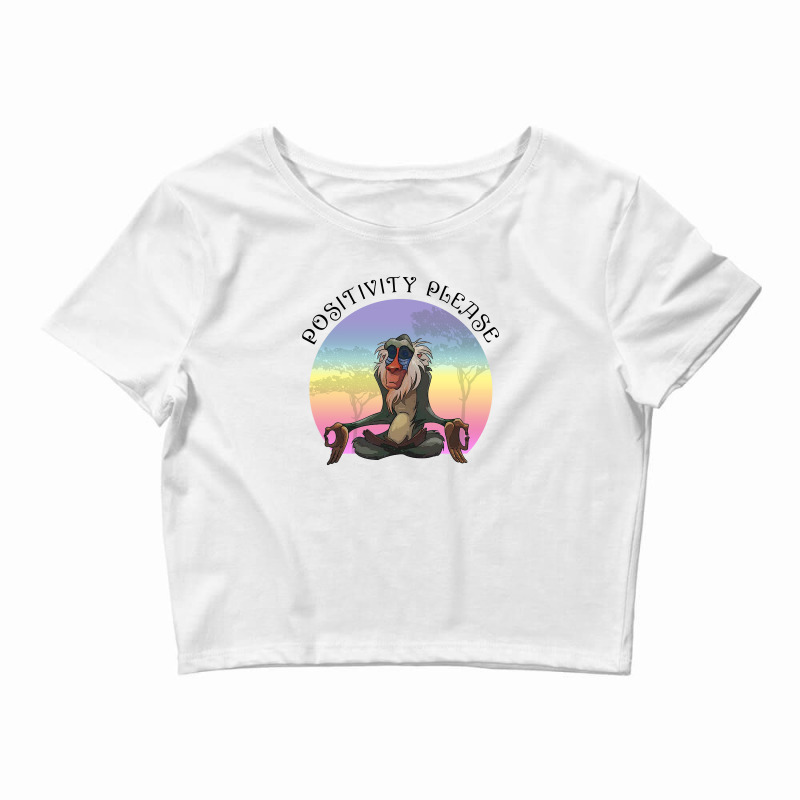 Positivity Please For Light Crop Top by autlu2024 | Artistshot