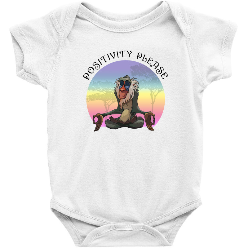 Positivity Please For Light Baby Bodysuit by autlu2024 | Artistshot