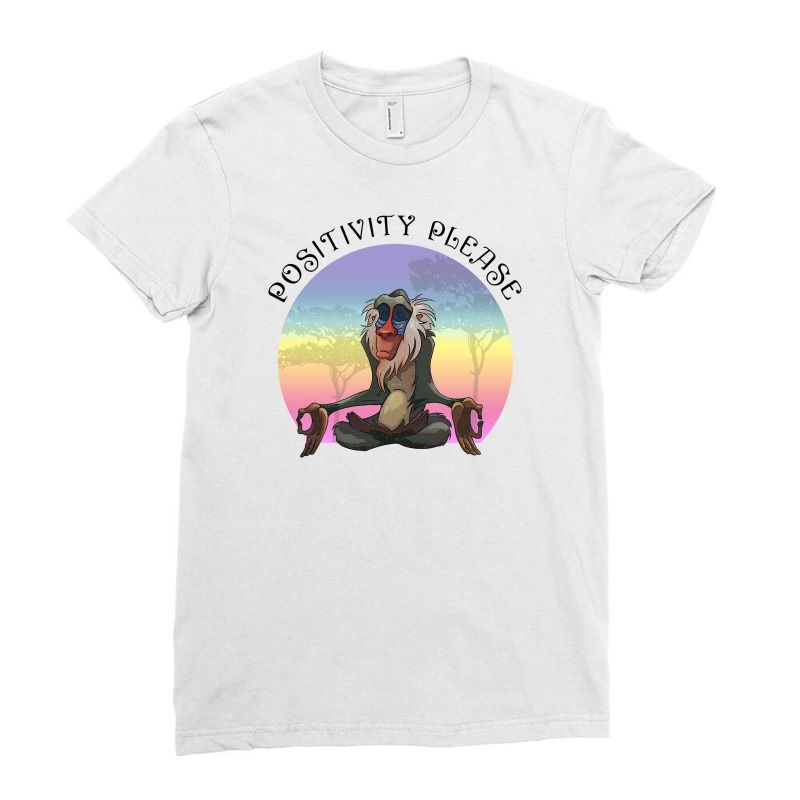 Positivity Please For Light Ladies Fitted T-Shirt by autlu2024 | Artistshot