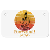 Enjoy The Little Things Microscope Microbiology Science T Shirt Motorcycle License Plate | Artistshot