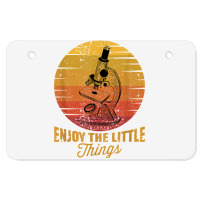 Enjoy The Little Things Microscope Microbiology Science T Shirt Atv License Plate | Artistshot