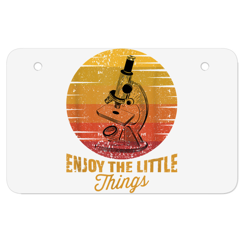 Enjoy The Little Things Microscope Microbiology Science T Shirt Atv License Plate | Artistshot