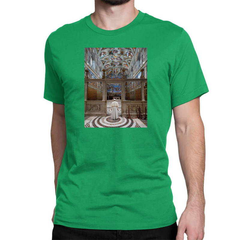 Pope Francis In Sistine Chapel Classic T-shirt by gloomychuu | Artistshot