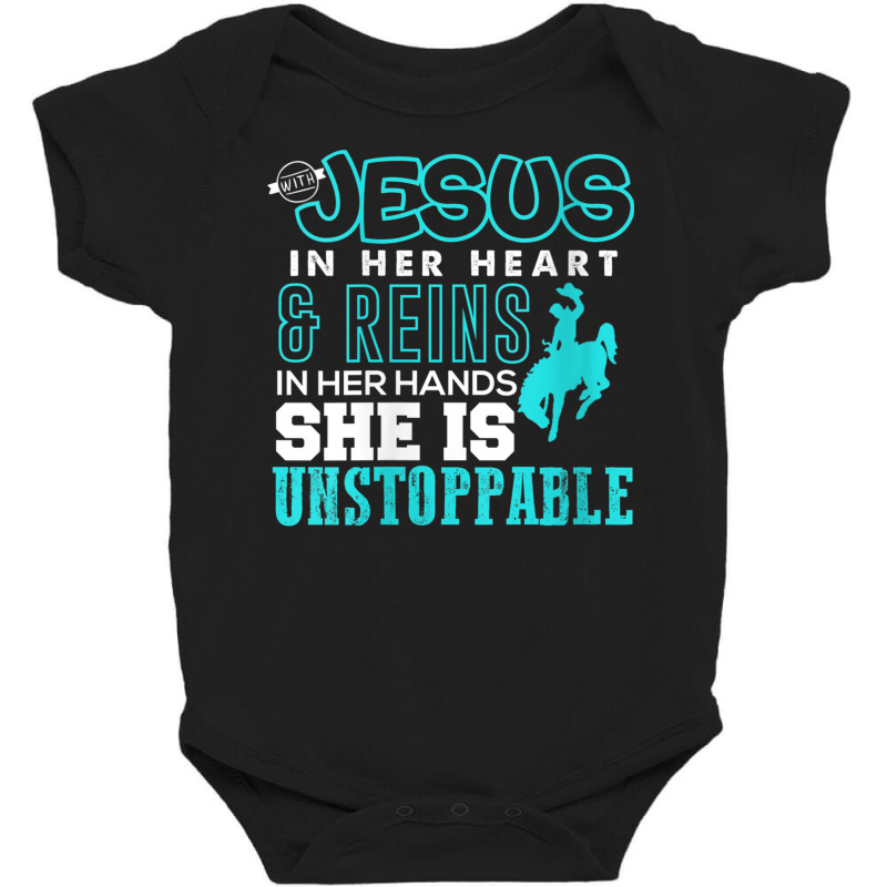 Womens With Jesus In Her Heart & Reins In Her Hands V Neck T Shirt Baby Bodysuit | Artistshot