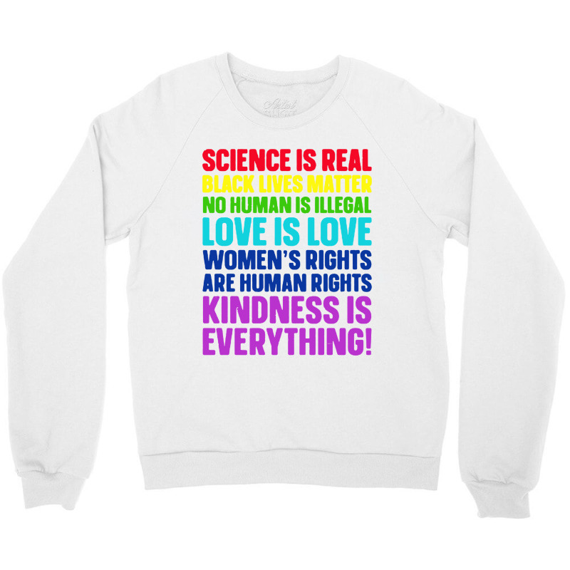 Science Is Real Black Lives Matter Crewneck Sweatshirt | Artistshot