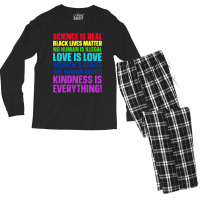 Science Is Real Black Lives Matter Men's Long Sleeve Pajama Set | Artistshot