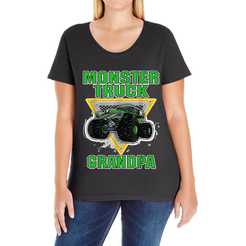 Monster Truck Grandpa Grandfather Truck Lovers Truck Fans Ladies Curvy T-Shirt by PamelaJeanBrink | Artistshot