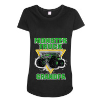 Monster Truck Grandpa Grandfather Truck Lovers Truck Fans Maternity Scoop Neck T-shirt | Artistshot