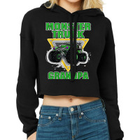 Monster Truck Grandpa Grandfather Truck Lovers Truck Fans Cropped Hoodie | Artistshot