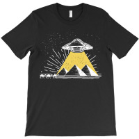 Ufo Alien Abduction Pyramids Ancient Egypt Camels Science T-shirt | Artistshot