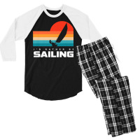 I'd Rather Be Sailing Apparel   Sail Boat Sailing Premium T Shirt Men's 3/4 Sleeve Pajama Set | Artistshot