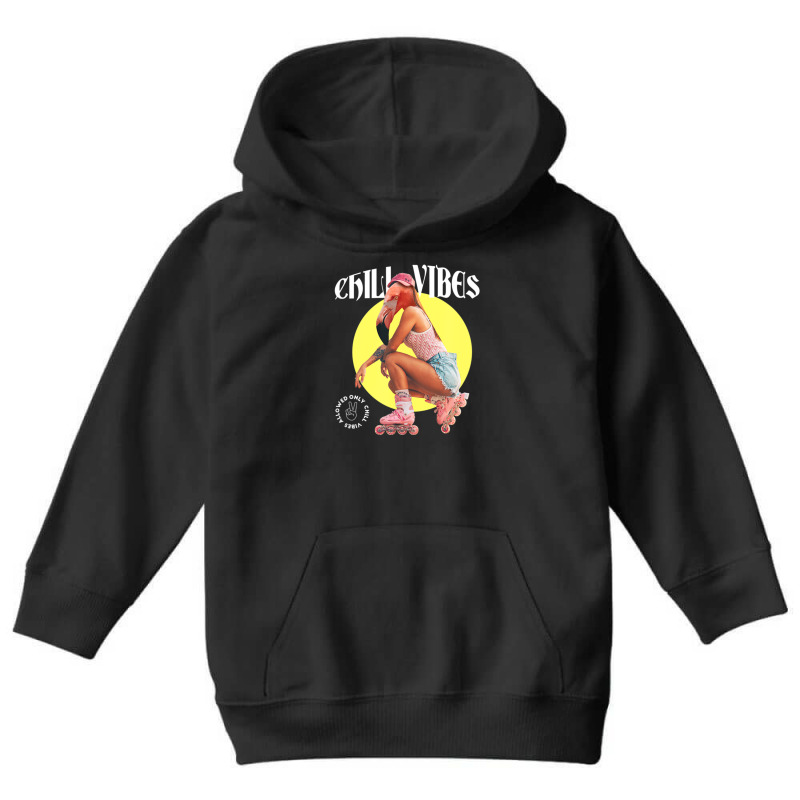 Animal Girl In Roller Skates Flamingo Youth Hoodie | Artistshot