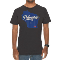 Palmyra Wisconsin Wi Map T Shirt Vintage T-shirt | Artistshot