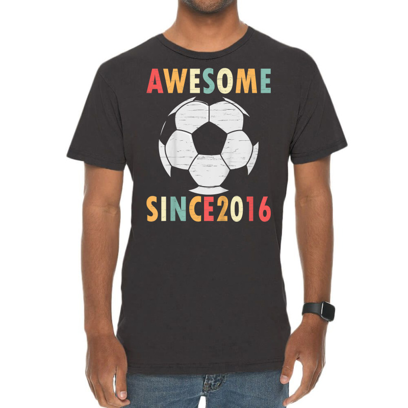 Kids 6th Birthday Soccer Lover Gift 6 Years Old Vintage Retro T Shirt Vintage T-shirt | Artistshot