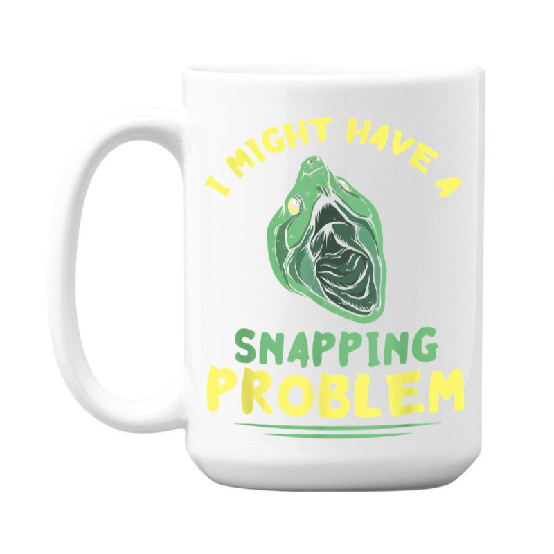 Snapping Problem Snapping Turtle Reptile Lover Sea Animal T Shirt 15 Oz Coffee Mug | Artistshot