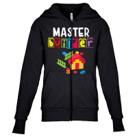 Master Builder   Building Blocks   Brick Builders Toys Gift T Shirt Youth Zipper Hoodie | Artistshot