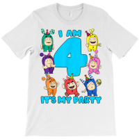 Oddbods I Am 4 Yrs Old Birthday Party T Shirt T-shirt | Artistshot