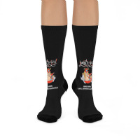 Just A Girl Who Loves Cats Samurai And Ramen Crew Socks | Artistshot