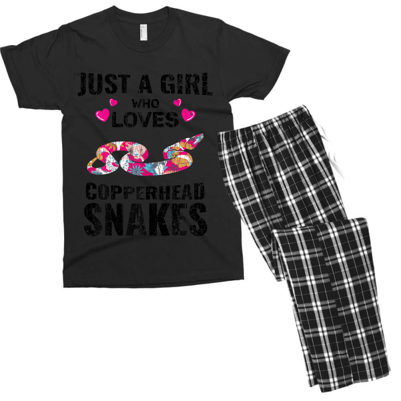 Just A Girl Who Loves Copperhead Snakes Owner Reptile Men's T-shirt Pajama Set | Artistshot