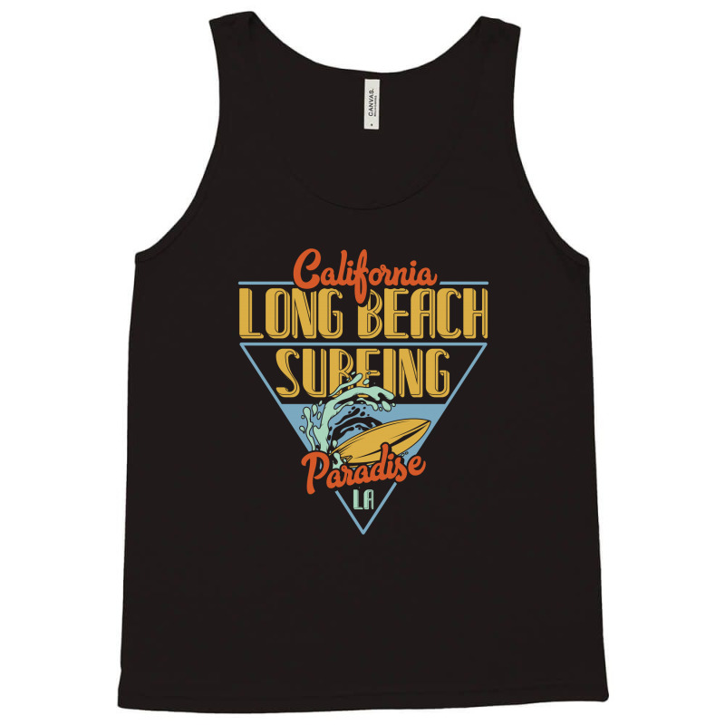 California Long Beach Surfing Paradise Tank Top by EmarDesign | Artistshot