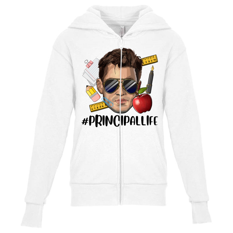 Male Principal Life Youth Zipper Hoodie by HRA Design Shop | Artistshot