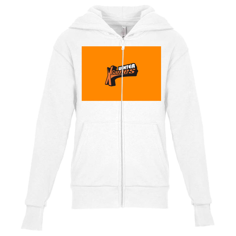 Winter Orange X Games Mask Youth Zipper Hoodie by PamelaAnnHarris | Artistshot