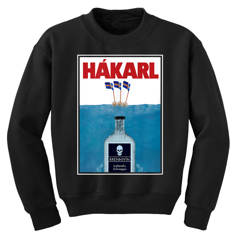 Hakarl Iceland Fermented Shark Brennivín Shot Viking Foodie T Shirt Youth Sweatshirt by cm-arts | Artistshot