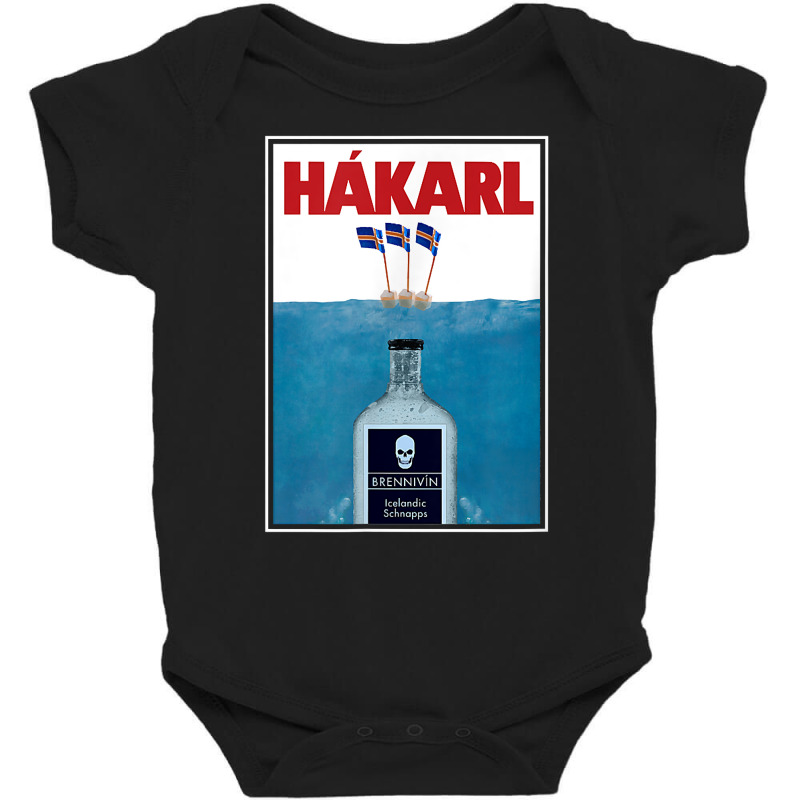 Hakarl Iceland Fermented Shark Brennivín Shot Viking Foodie T Shirt Baby Bodysuit by cm-arts | Artistshot